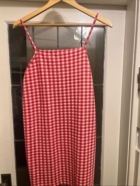 Zara Red and White Gingham Summer Dress